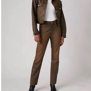 Levi’s Premium Brown Coated 501 Jeans